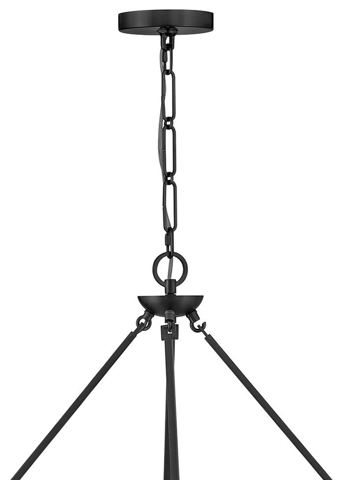 Hinkley Copley Large Ring Chandelier, Black