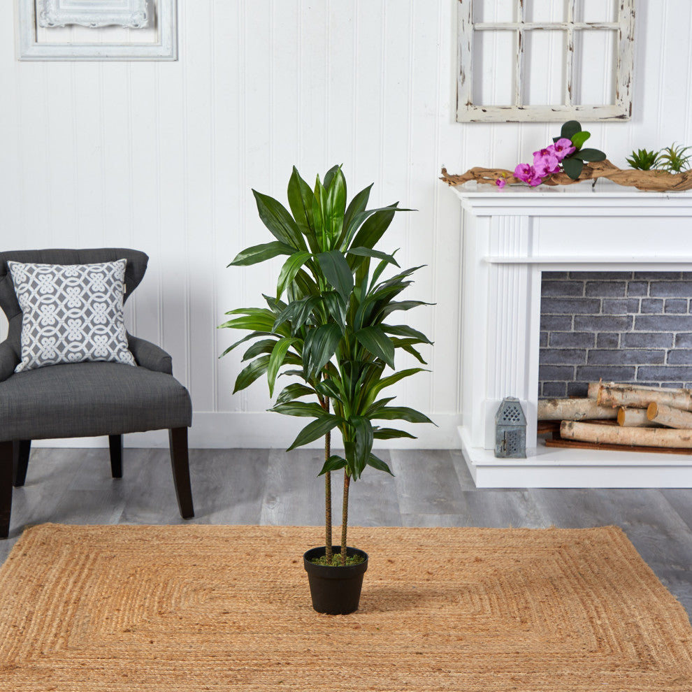 48" Dracaena Silk Plant, Real Touch