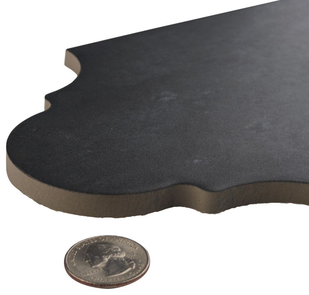 Alhama Provenzal Porcelain Floor and Wall Tile, Black