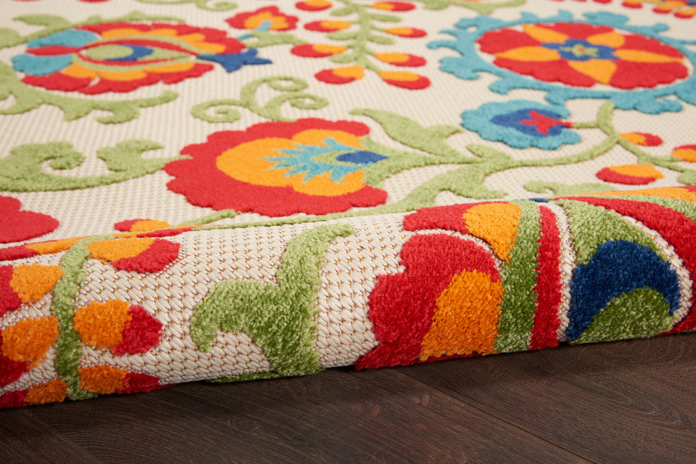 Nourison Aloha 7' x 10' Multicolor Farmhouse Area Rug