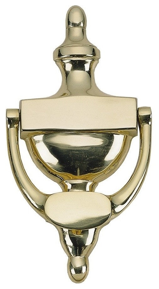 Traditional Door Knocker 8", Polished Brass, 8"