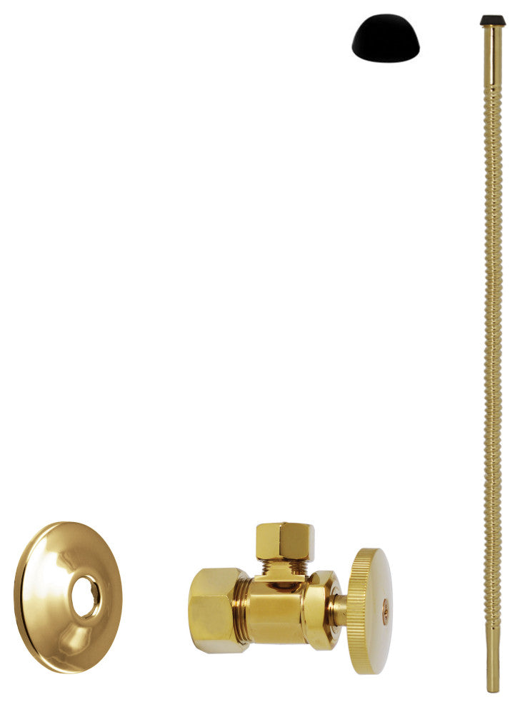 Supply Kit - 5/8" Od X 3/8" Od X 12" Corrugated In Polished Brass, 20"