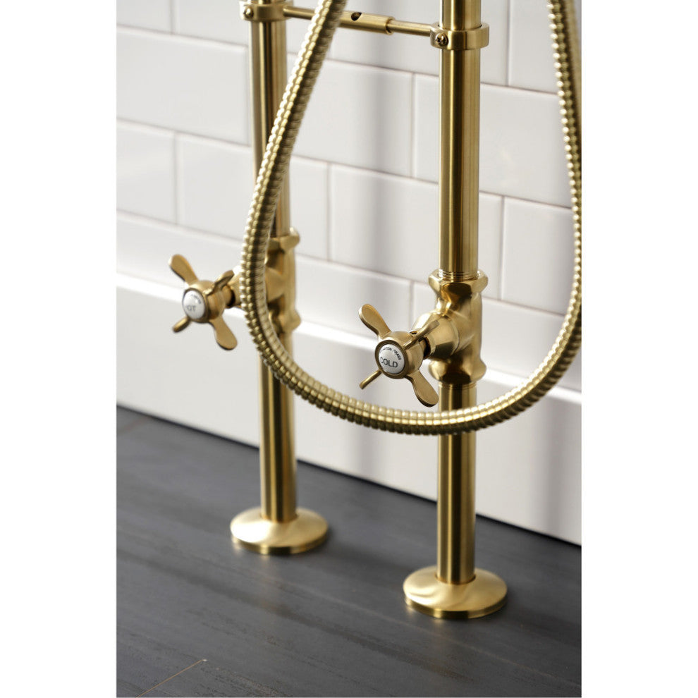 CCK246K7 Freestanding Tub Faucet Package With Supply Line, Brushed Brass