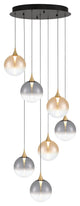 Iissa 7L 21" Gold Mix Chandelier