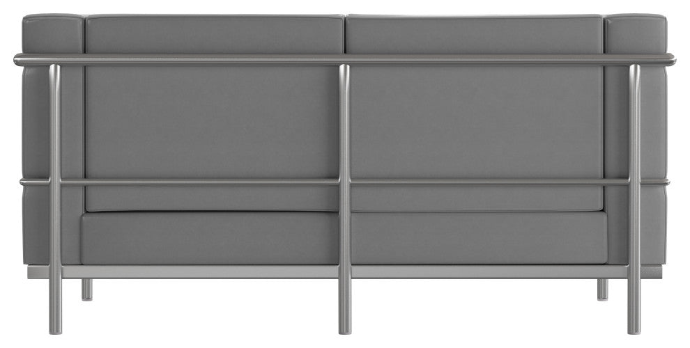 Hercules Regal Series LeatherSoft Loveseat, Gray