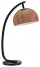 Brown and Black Overhang Table Lamp