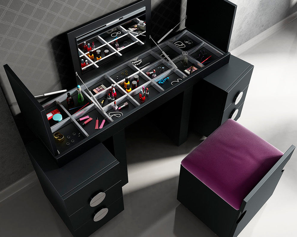 T24 Bedroom Make-up Vanity 63", Glossy Finish