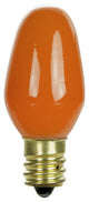 Sunlite 7 Watt C7 Colored Night Light, Candelabra Base, Ceramic Orange