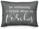Drink Wine On Porches Outdoor Lumbar Pillow