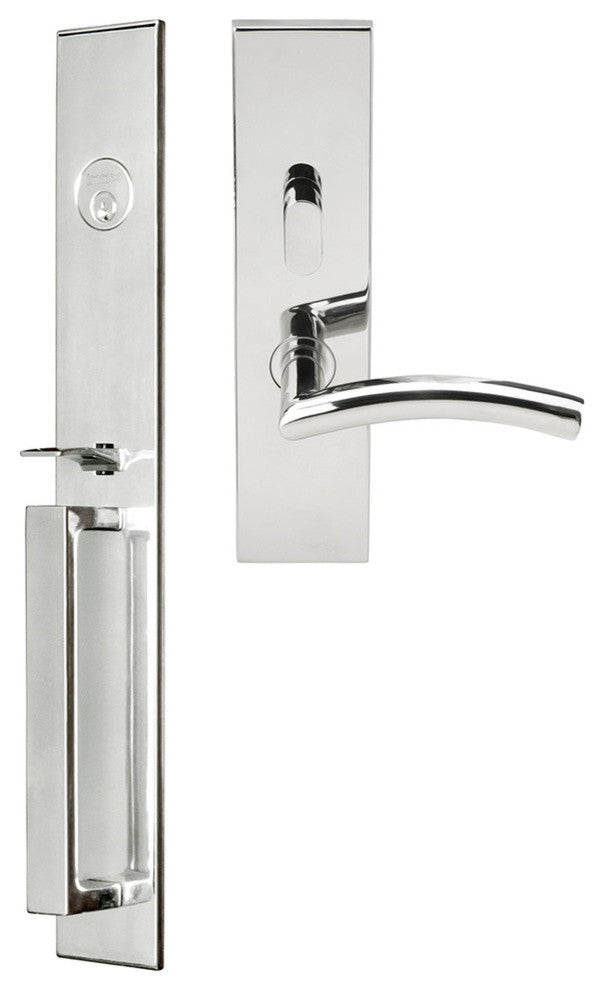 Brussels Lever, Mortise Entry Handleset, RHR, Polished Stainless Steel