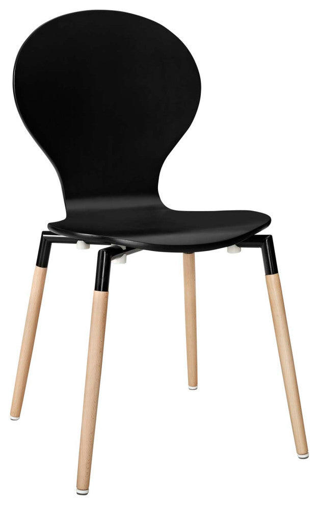 Modway Modway Path Dining Wood Side Chair, Black
