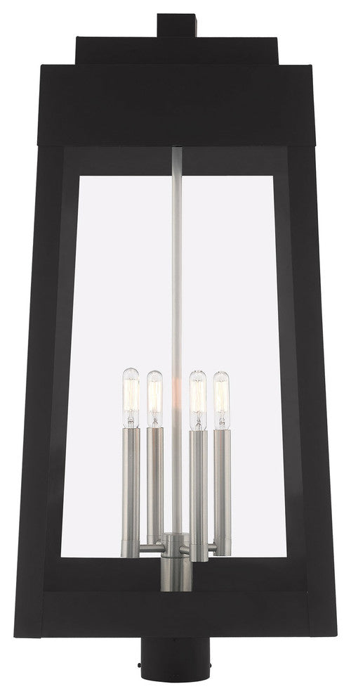 Transitional Black Outdoor Post Top Lantern