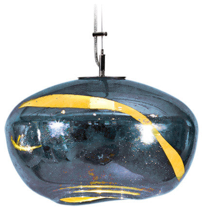 Galaxy Pendant, The Vista Swirl Collection, Steel Blue