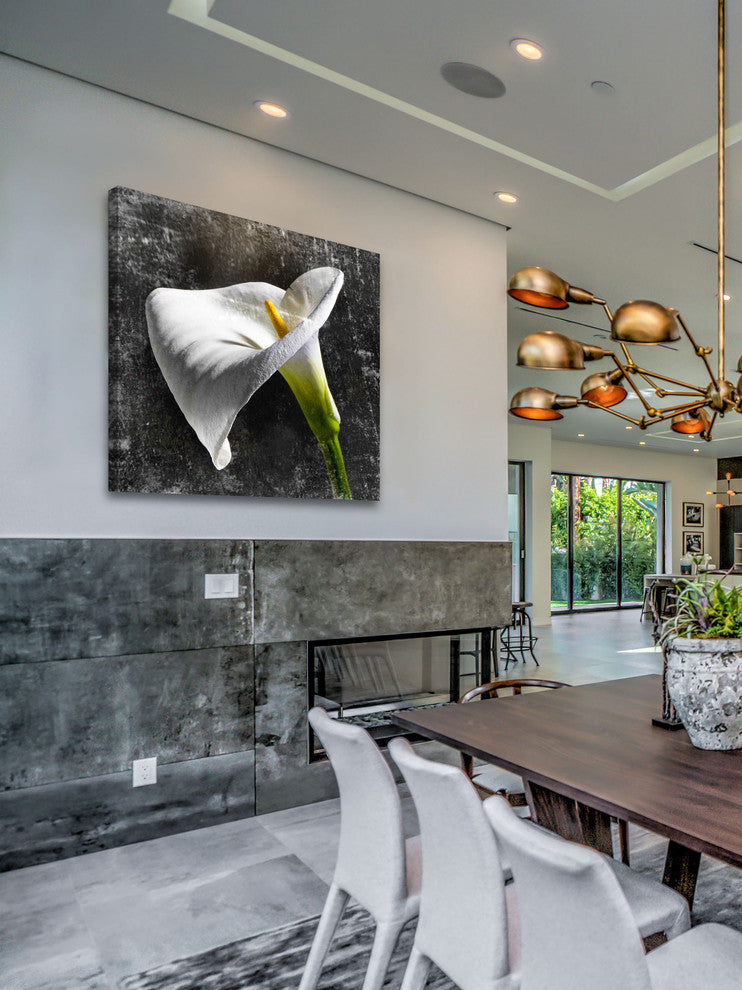 "White Callas" Painting Print on Canvas by Aryai