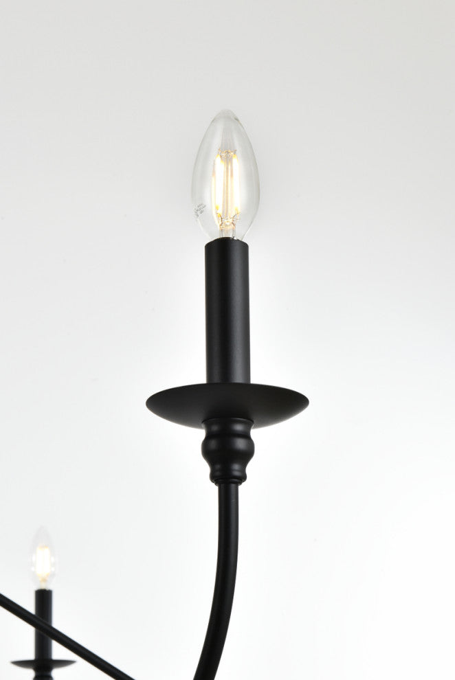 Living District Rohan 60" Chandelier in Matte Black