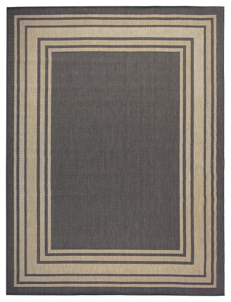 Nourison Horizon Indoor/Outdoor 8' x 10' Charcoal Modern Rug