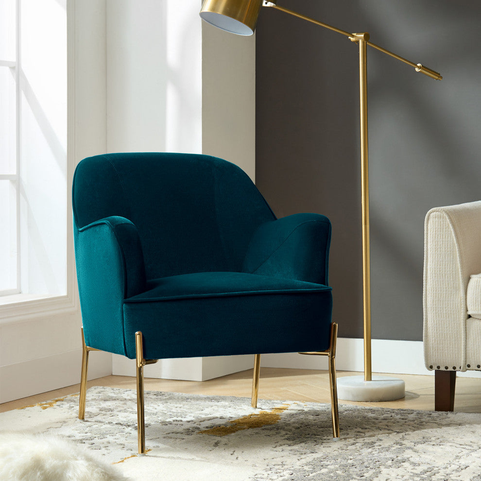 Nora Fabric Accent Chair, Teal
