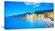 "Camogli Church on Sea and Beach View" Seashore Wall Art, 32"x16"