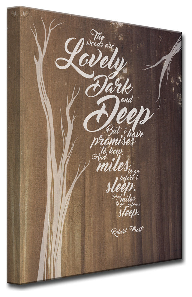 Ready2HangArt Robert Frost - Promises by Olivia Rose Canvas Art, 16" Hx12" W
