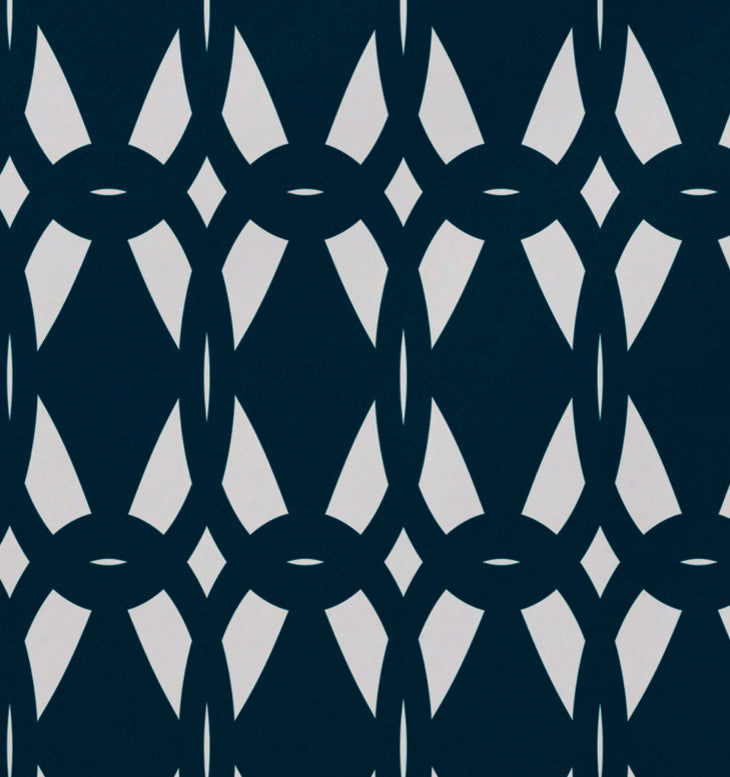 18"x14" Geo-Craze, Geometric Print Placemat, Teal, Set of 4