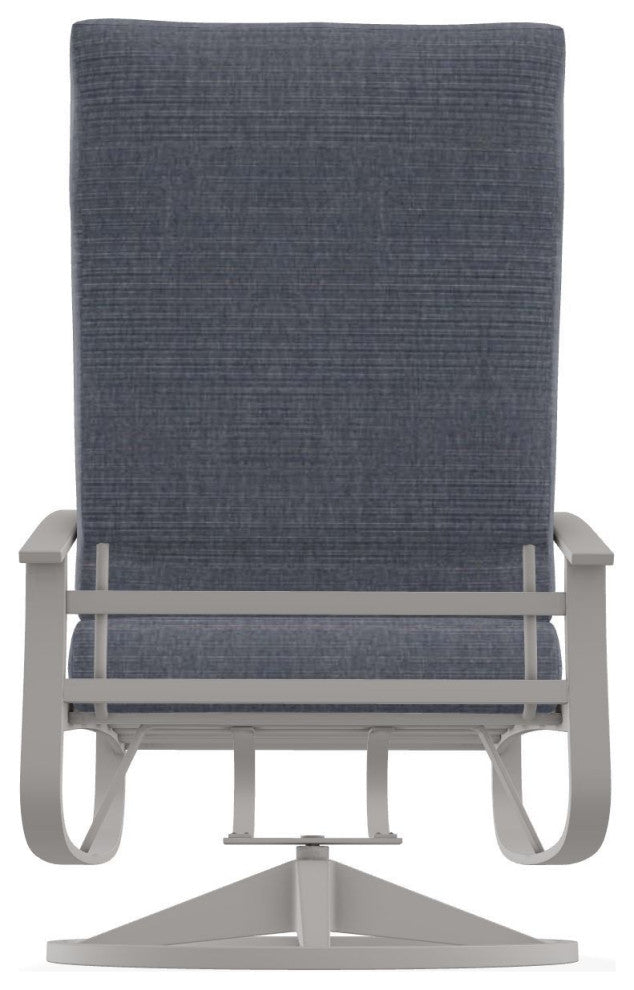 Belle Isle Cushion Deep Seat Outdoor Swivel Rocker, Proven Denim/Warm Gray