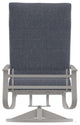 Belle Isle Cushion Deep Seat Outdoor Swivel Rocker, Proven Denim/Warm Gray