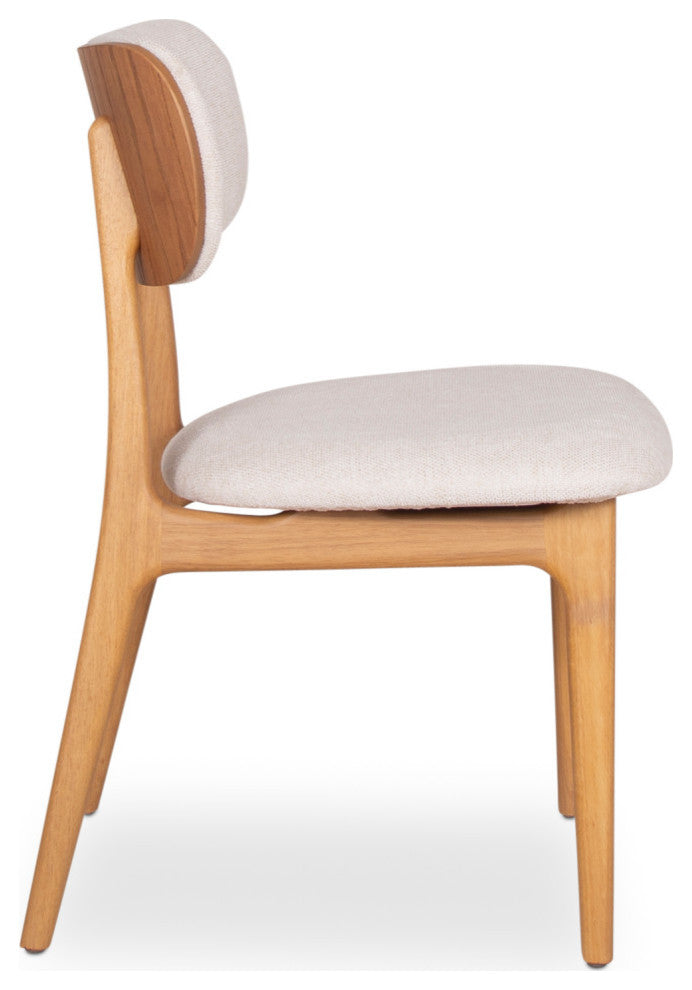 Claudia Side Chair, Set of 2, Harvest Jute Upholstery, Damasco