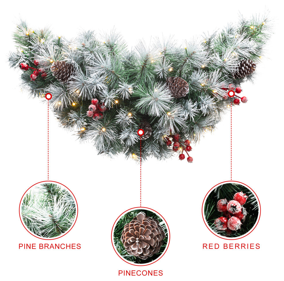 3' Pre-Lit Artificial Christmas Swag