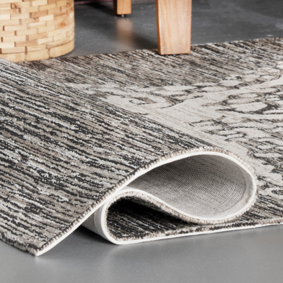 Nuloom Hacienda Starfish Indoor/Outdoor Rug, Grey 9'x12'