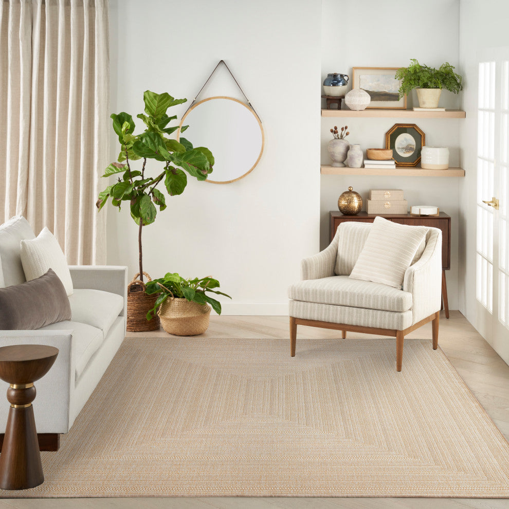 Nourison Tulum 8' x 10' Cream Outdoor Rug