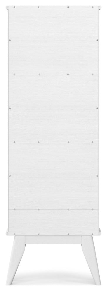 Draper SOLID HARDWOOD Mid Century Bookcase and Storage Unit, White