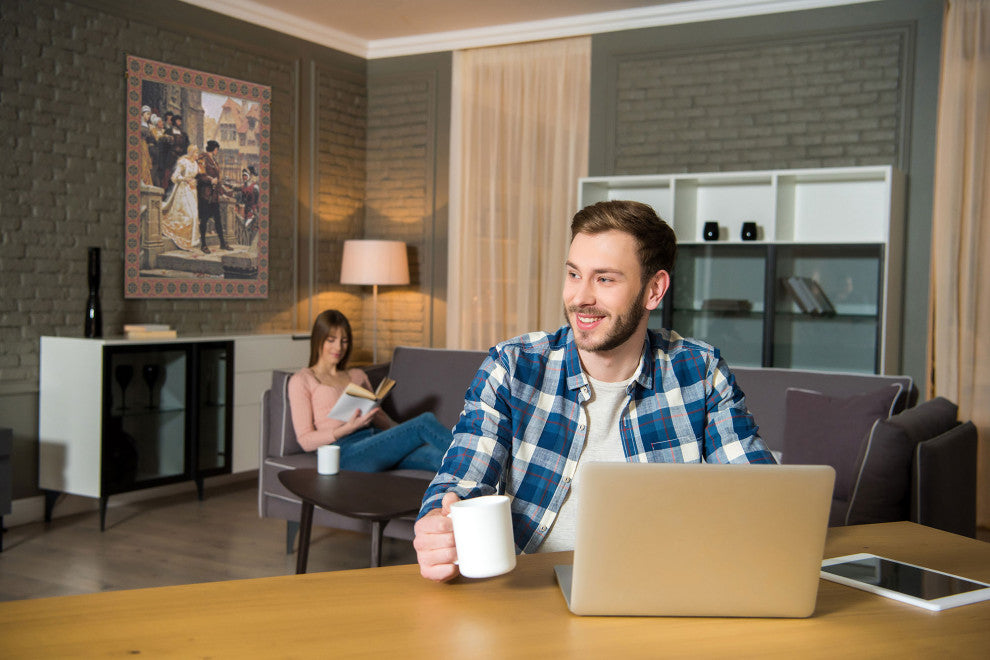 Call to Arms With Border Belgian Wall Tapestry