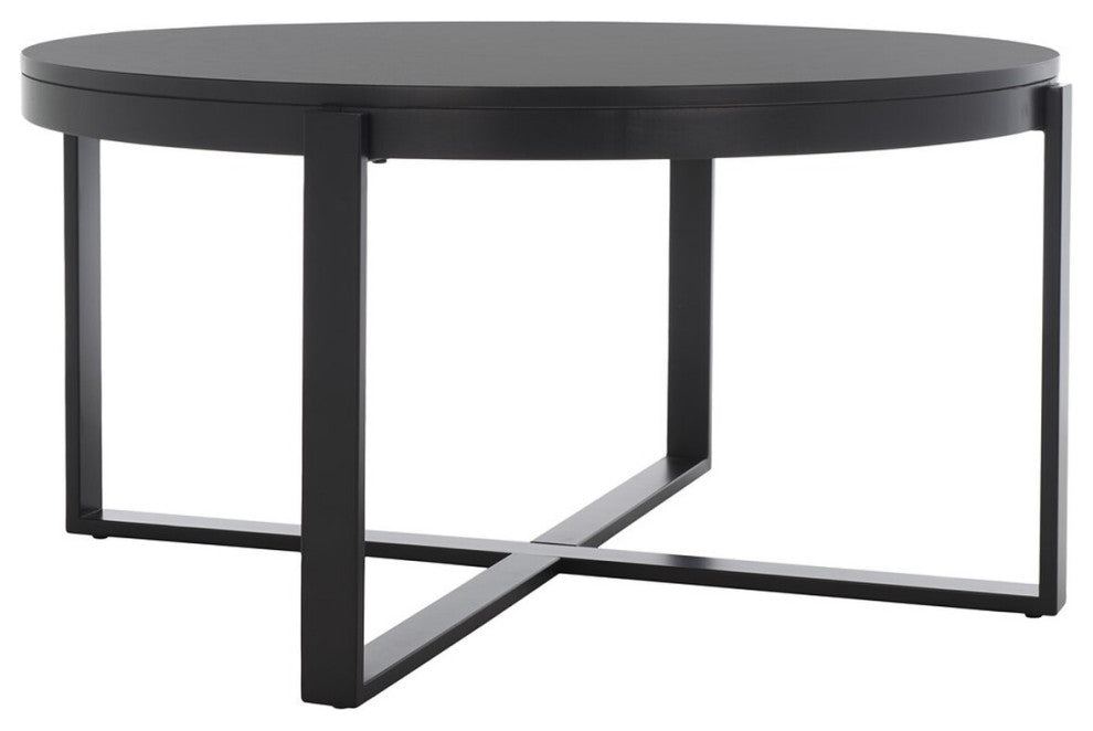 Safavieh Navya Round Coffee Table, Black