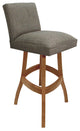 Swivel Wood Counter, Bar or Extra Tall Stool - Sommerville on S-Base, Plumley Cocoa - Honey, 26"