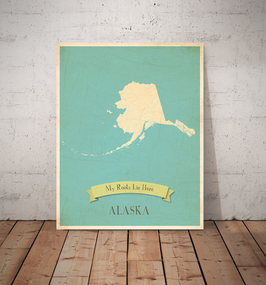 My Roots Alaska Blue Paper Print, 18x24