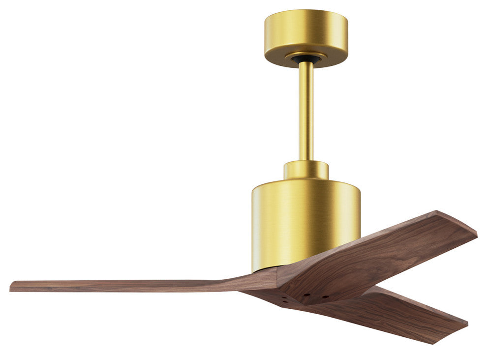 Mollywood  42" Ceiling Fan, Brushed Brass/Walnut Tone, 42