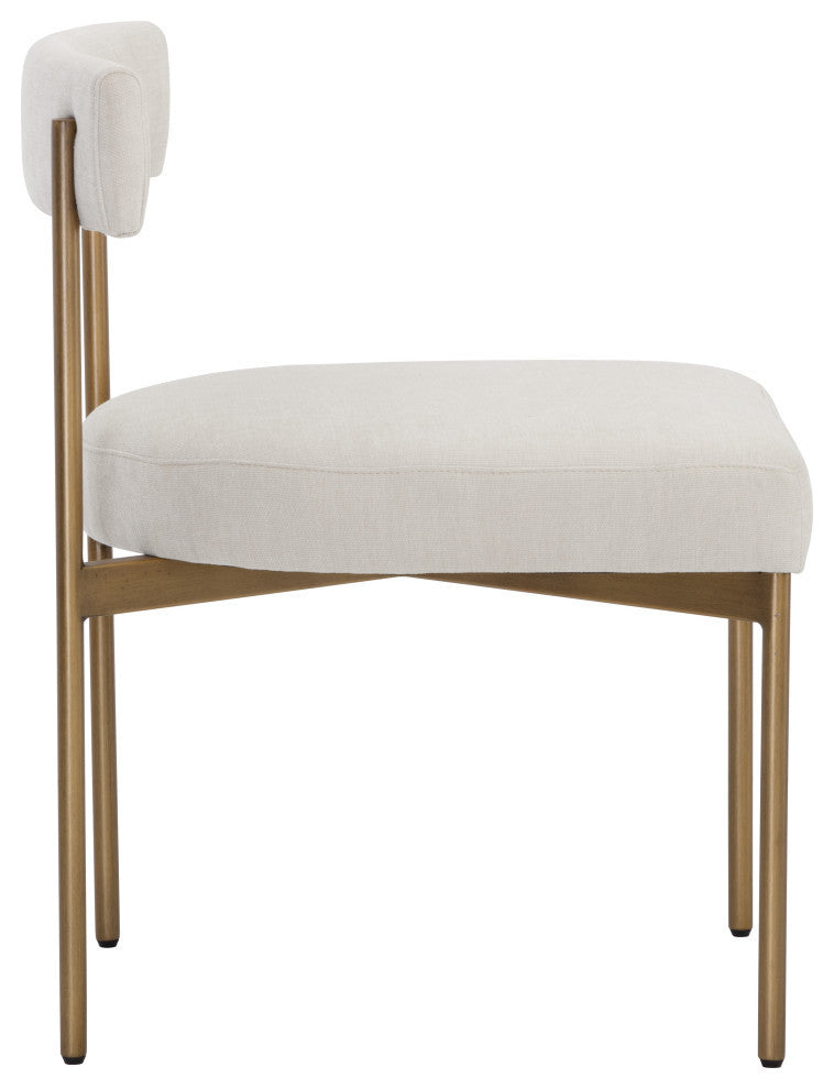 Seneca Dining Chair, Antique Brass, Danny Ivory, Set of 2