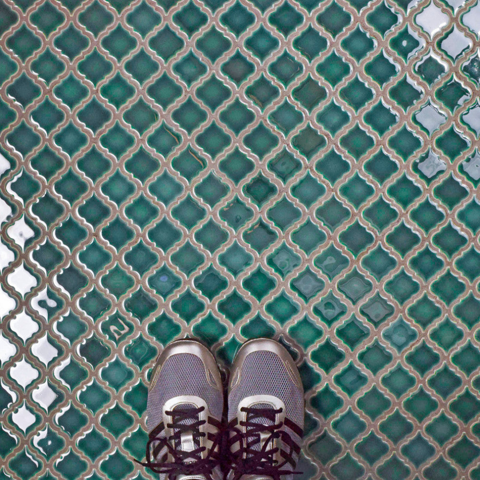 Hudson Tangier Mosaic Floor and Wall Tile, Emerald