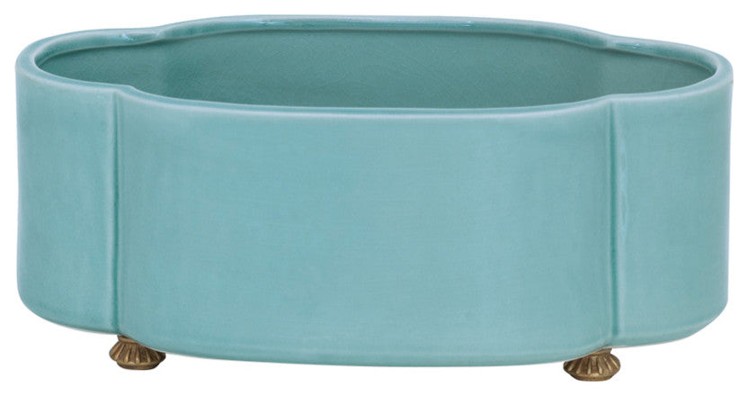 Carol Oval Celadon Planter