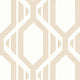 Large-Scale Geometric Wallpaper, Taupe and White, Set of 3 Bolts
