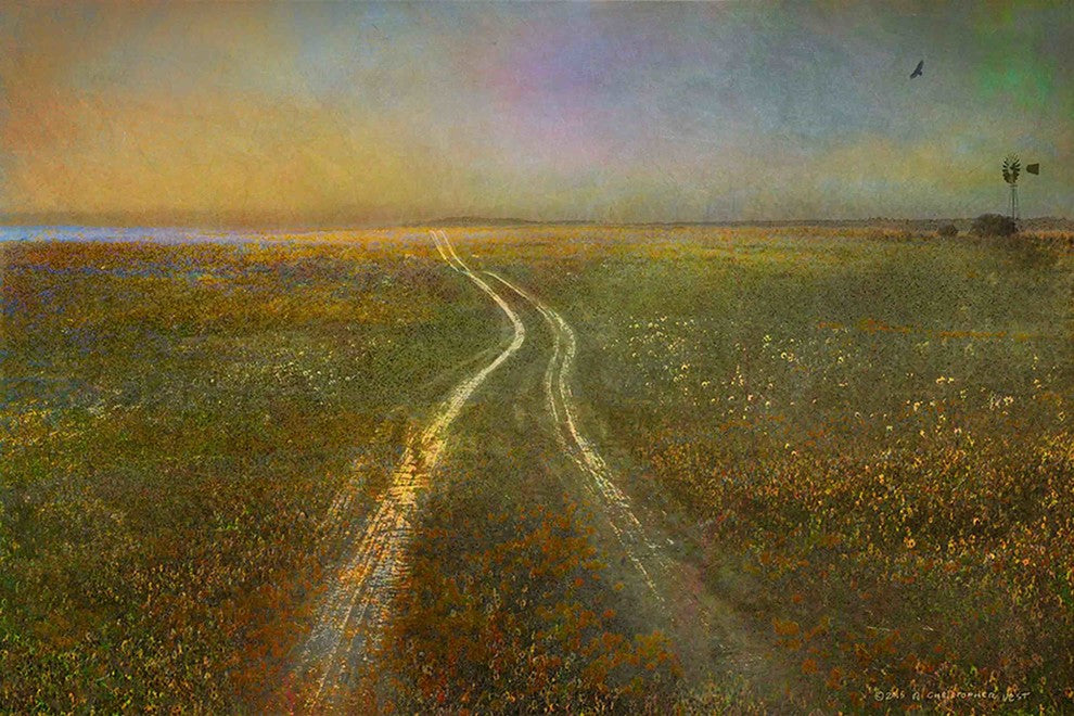"Long Road to Horizon" Painting Print on Canvas by Chris Vest