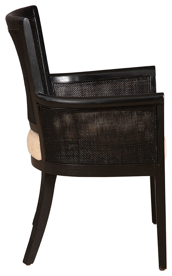 Gimble Upholstered Arm Chair, Black