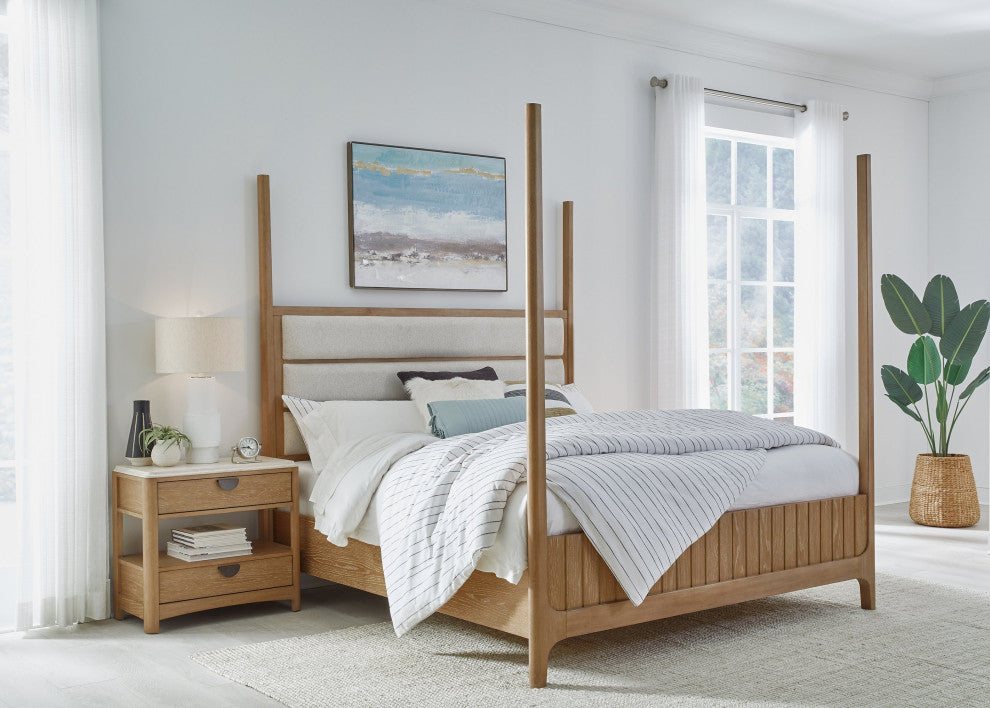 Parker House Escape Bedroom Queen 5/0 Poster Bed and Nightstand