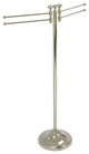 Towel Stand with 4 Pivoting Swing Arms, Polished Nickel