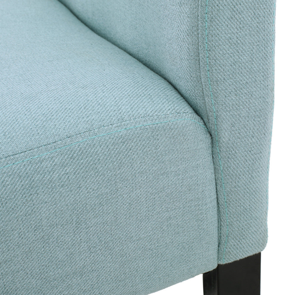 GDF Studio Peterborough Counter Stool, Set of 2, Light Blue Fabric