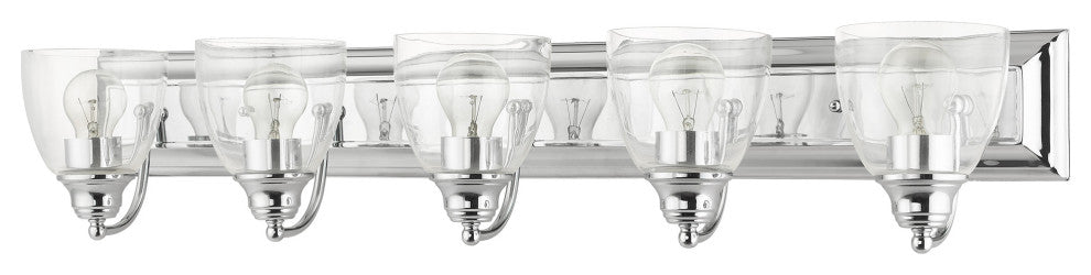 Polished Chrome Transitional, Colonial, Vanity Sconce