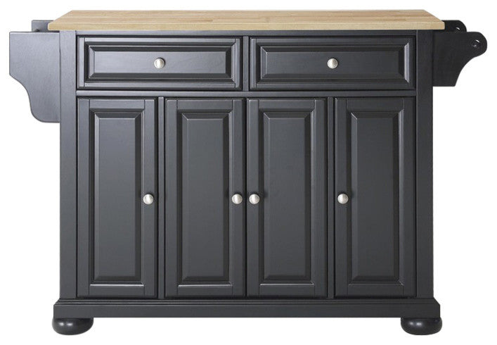 Alexandria Natural Wood Top Kitchen Island