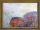 Claude Oscar Monet a Cliff near Dieppe Framed Premium Canvas Print, 18"x27"