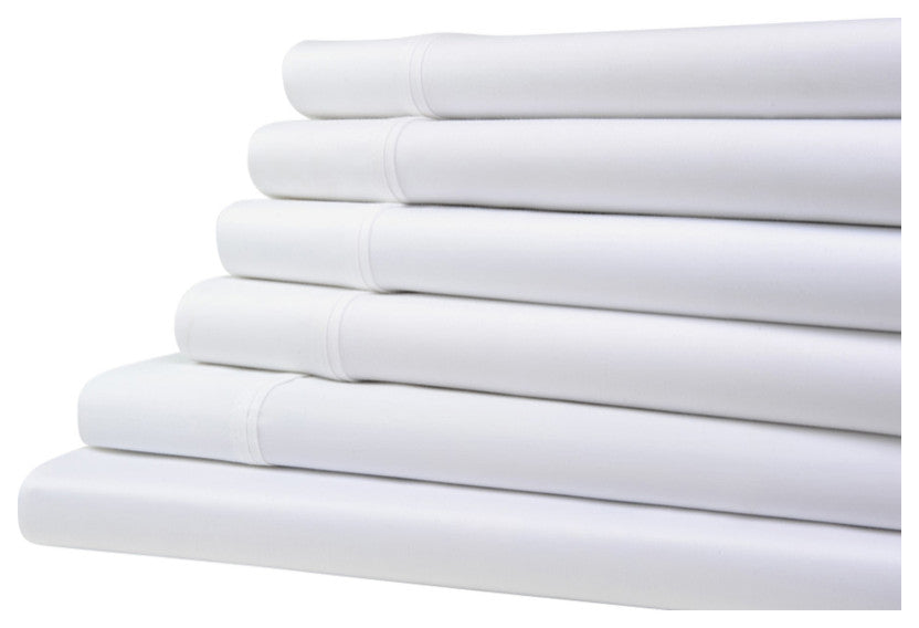 Kathy Ireland Home 1200 Thread Count 6 Piece Sheet Sets, 6 Colors, White, Queen