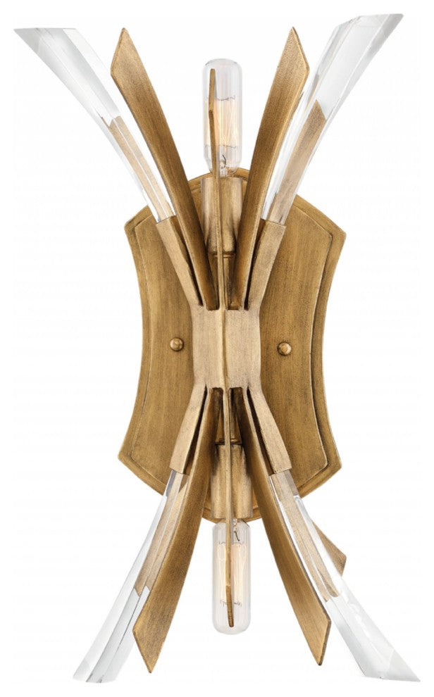 Vida 2-Light Sconce, Burnished Gold